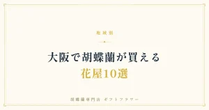 大阪で胡蝶蘭が買える花屋10選を解説するタイトルバナー