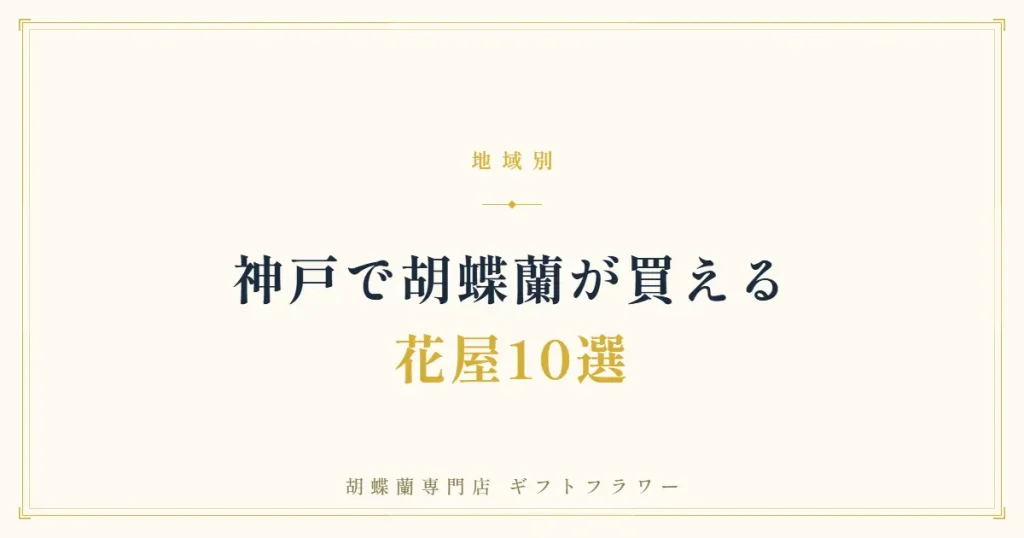 神戸で胡蝶蘭が買える花屋10選を解説するタイトルバナー