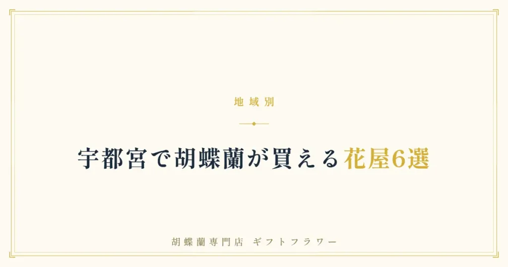 宇都宮で胡蝶蘭が買える花屋6選を解説するタイトルバナー