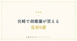 宮崎で胡蝶蘭が買える花屋9選を紹介するタイトルバナー