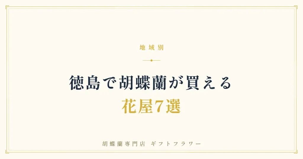 徳島で胡蝶蘭が買える花屋7選を紹介するタイトルバナー