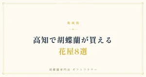 高知で胡蝶蘭が買える花屋8選を紹介するタイトルバナー