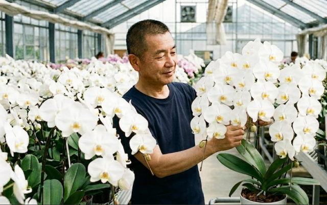 胡蝶蘭農園の様子